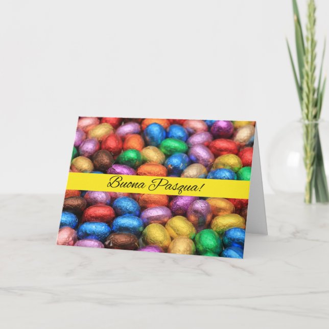 Buona Pasqua Ostereier Feiertagskarte (Vorderseite)