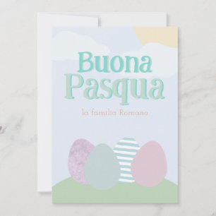 Buona Pasqua Pastel Italian Happy Oaster Feiertagskarte