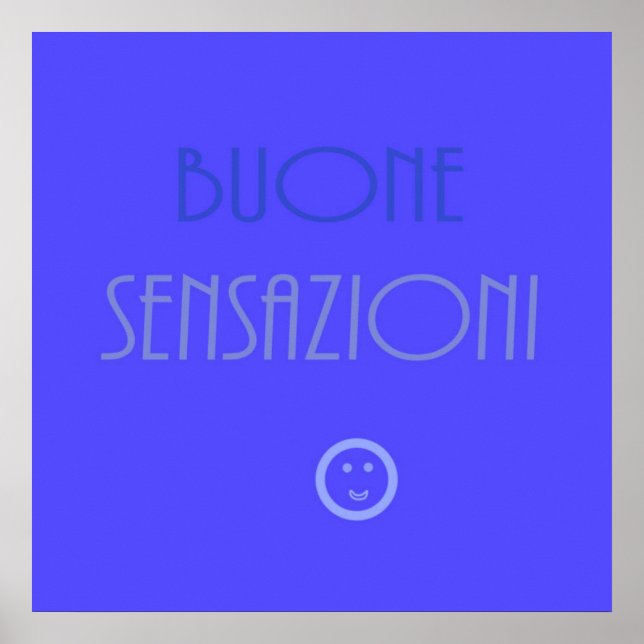 buone sensazioni text art poster (Vorne)
