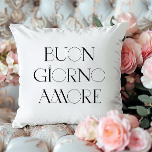 Buongiorno Amore   Chic Italian Modern Script Kissen