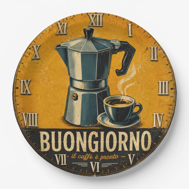Buongiorno Coffee  Pappteller (Vorderseite)