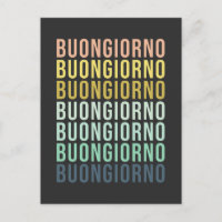 Buongiorno Italian Hello Typografy Niedlich Colorf