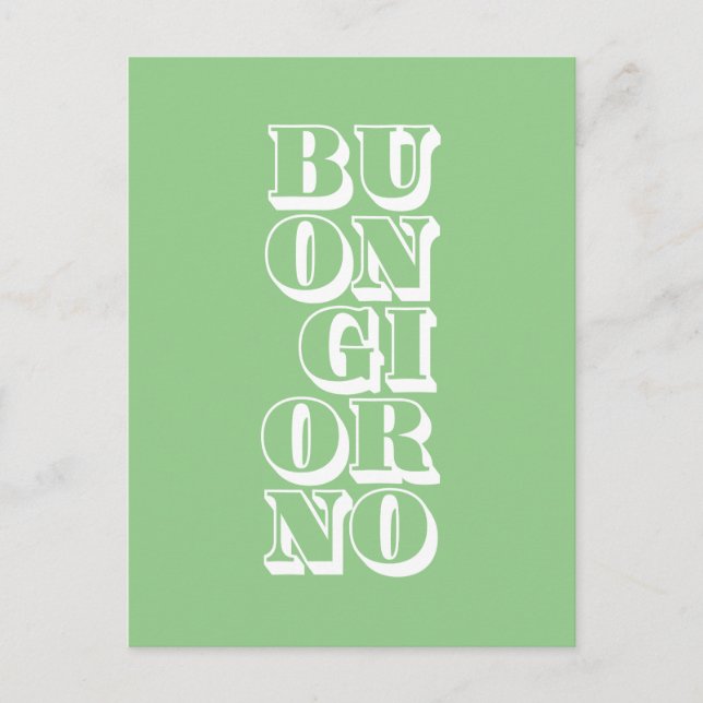 buongiorno, italienischer Text Postkarte (Vorderseite)