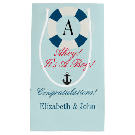 Buoy mit Monogram, Nautical New Baby Boy Kleine Geschenktüte