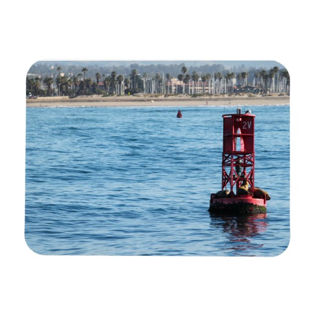 Buoy Sea Lions Magnet (Horizontal)