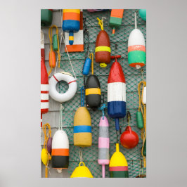 Buoys bei Blue Rocks Nova Scotia Poster