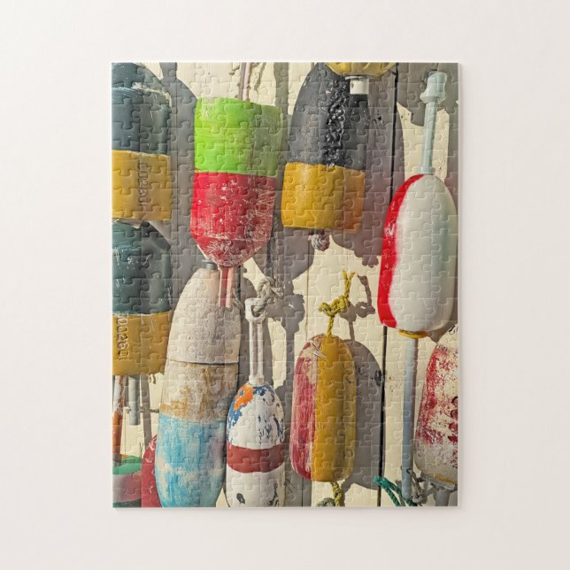 Buoys Wall am Nantasket Beach Hull MA Puzzle (Vertikal)
