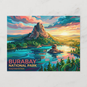Burabay-Nationalpark Kasachstan Postkarte
