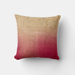 Buralp Rustic Ombre Pink Wasserfarbe getaucht Akze Kissen