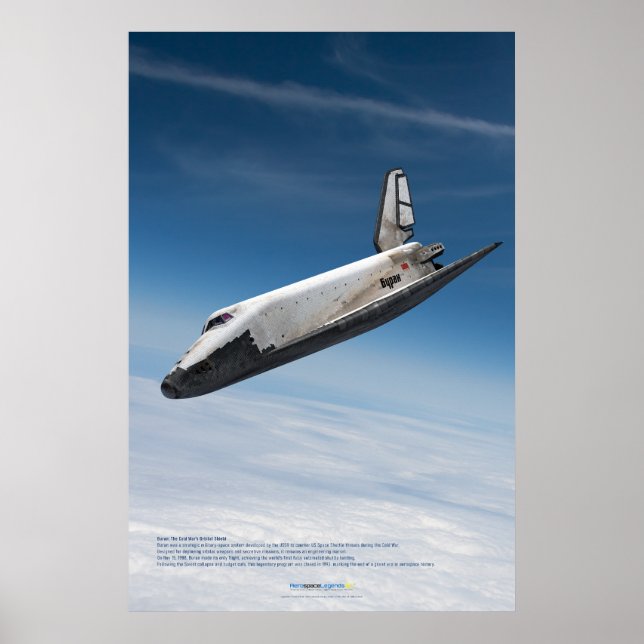 Buran Raumflugzeug: Wolkenabstieg Poster (Vorne)