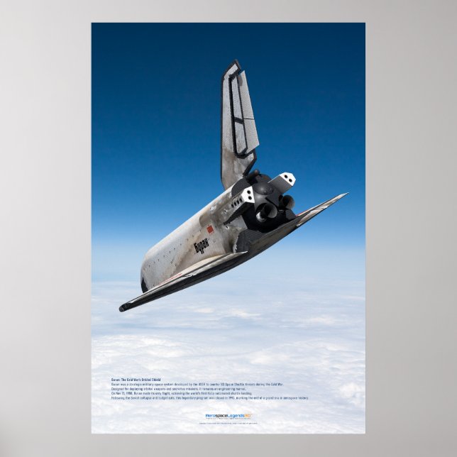 Buran Shuttle: Majestic Atmospheric Descent Poster (Vorne)