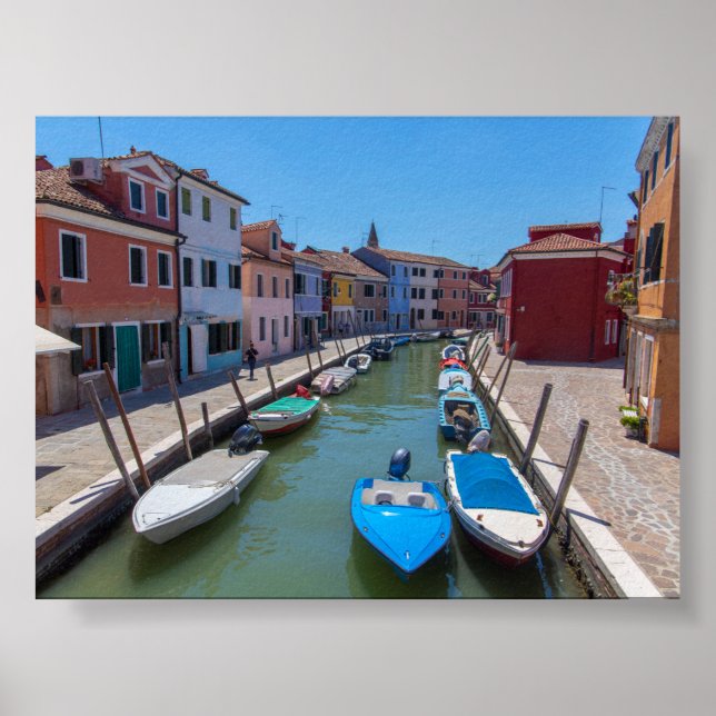 Burano-Häuser Poster (Vorne)