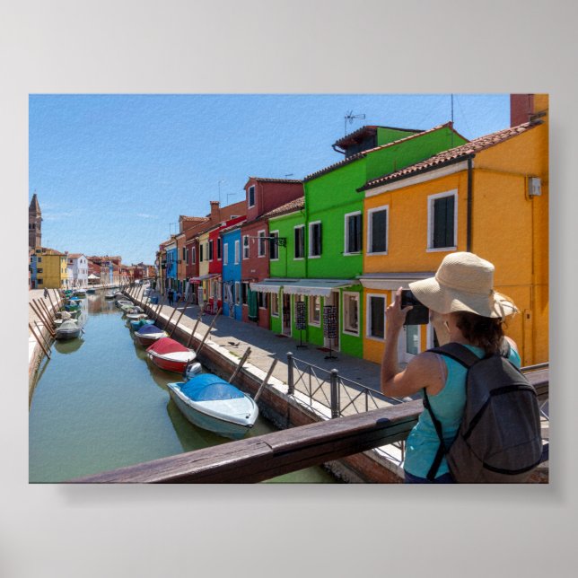 Burano-Häuser Poster (Vorne)