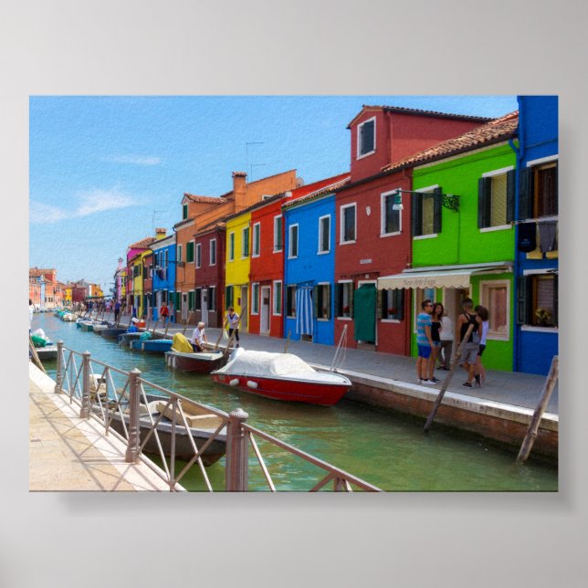 Burano-Häuser Poster (Vorne)
