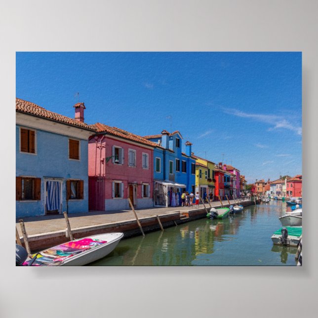 Burano-Häuser Poster (Vorne)