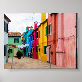 Burano-Häuser Poster