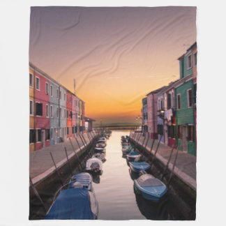 Burano Italien im Sun Set Fleece Blanket