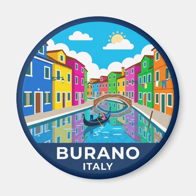 Burano Italien Magnet (Vorne)