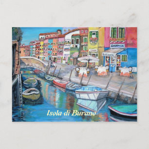 Burano, Italien - Postkarte