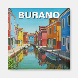 Burano Italien Postkarte Magnet