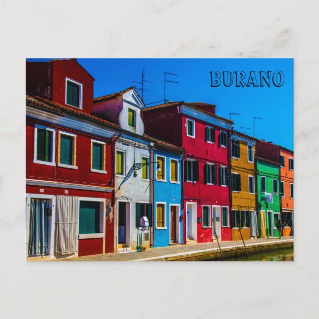 Burano Postcard Postkarte (Vorderseite)