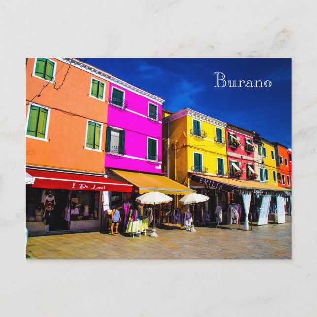Burano Postcard Postkarte (Vorderseite)