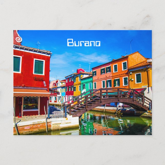 Burano Postcard Postkarte (Vorderseite)