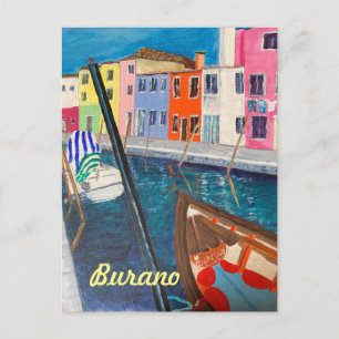 Burano Venice Italien Postkarte