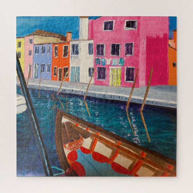 Burano Venice Italien Puzzle (Vertikal)