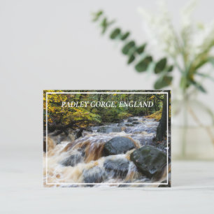 Burbage Brook in Full Spate, Padley Gorge, UK Postkarte