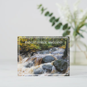Burbage Brook in Full Spate, Padley Gorge, UK Postkarte