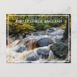 Burbage Brook in Full Spate, Padley Gorge, UK Postkarte