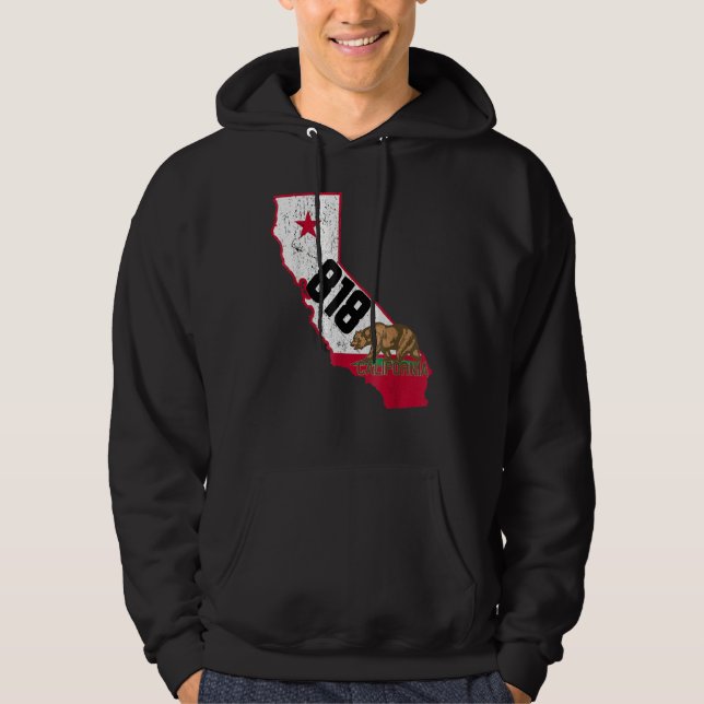 Burbank Area Code 818 Telefonnummer California Sou Hoodie (Vorderseite)
