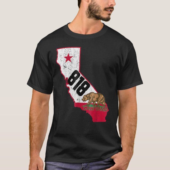 Burbank Area Code 818 Telefonnummer California Sou T-Shirt (Vorderseite)