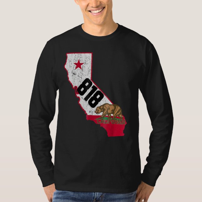 Burbank Area Code 818 Telefonnummer California Sou T-Shirt (Vorderseite)
