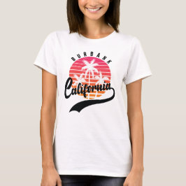 Burbank, Kalifornien Retro Sunset Women's T - Shir T-Shirt