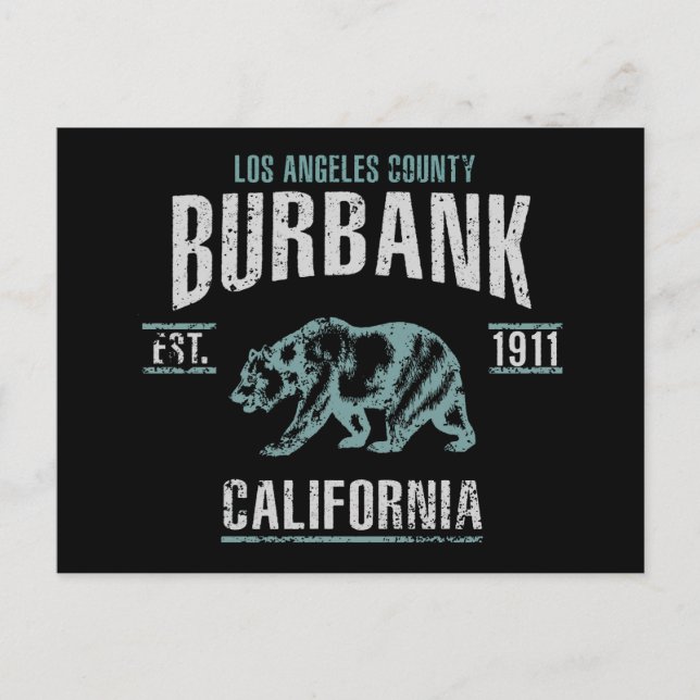 Burbank Postkarte (Vorderseite)