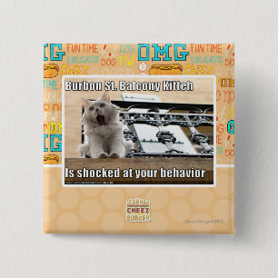 Burbon St.-Balkon Kitteh Button