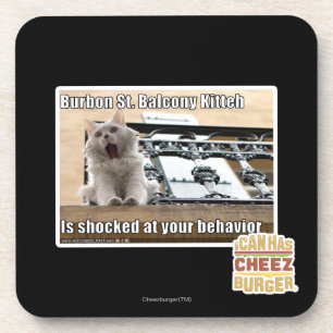 Burbon St.-Balkon Kitteh Untersetzer