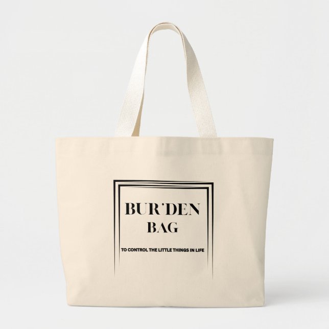 BUR'DEN BAG BLACK NATURAL JUMBO TOTE BAG STOFFBEUTEL (Vorne)