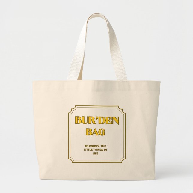 BUR'DEN BAG BRIGHT LEMON, NEUTRAL JUMBO TOTE BAG STOFFBEUTEL (Vorne)
