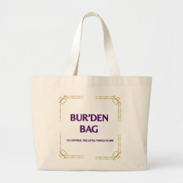 BUR'DEN BAG PURPLE CANVAS NEUTRAL TOTE BAG JUMBO STOFFBEUTEL