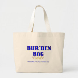 BUR'DEN BAG, VIVID BLUE NEUTRAL CANVAS TOTE BAG JUMBO STOFFBEUTEL