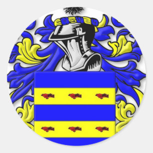 Burdette-Wappen Runder Aufkleber