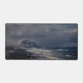 Bureaumat foto Vesteralen strand zee Schreibtischunterlage