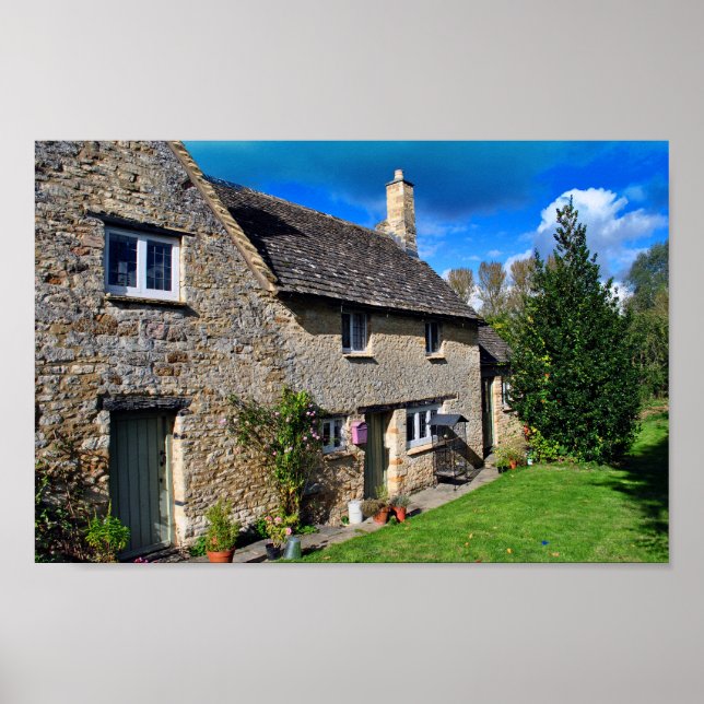 Burford Hütte Cotswolds West Oxfordshire Poster (Vorne)