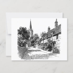 Burford Village Cotswolds Postkarte