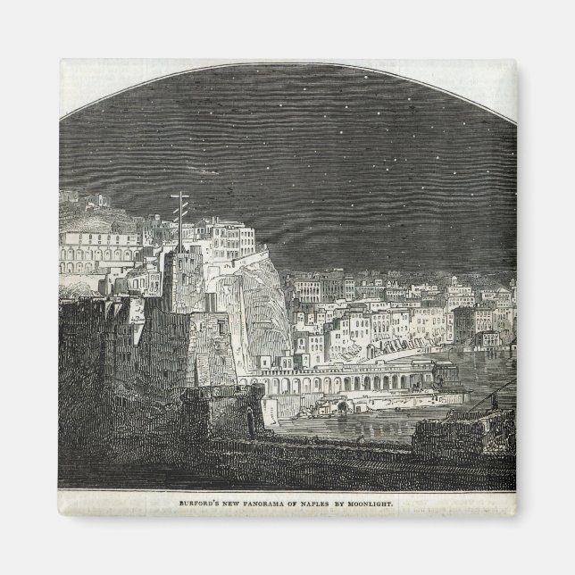 Burfords neues Panorama von Neapel durch Mondlicht Magnet (Vorne)