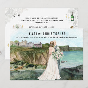 Burg am Meer   Hochzeitsempfang Einladung