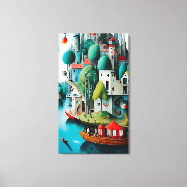 Burg am Meer Leinwanddruck (Vorderseite)